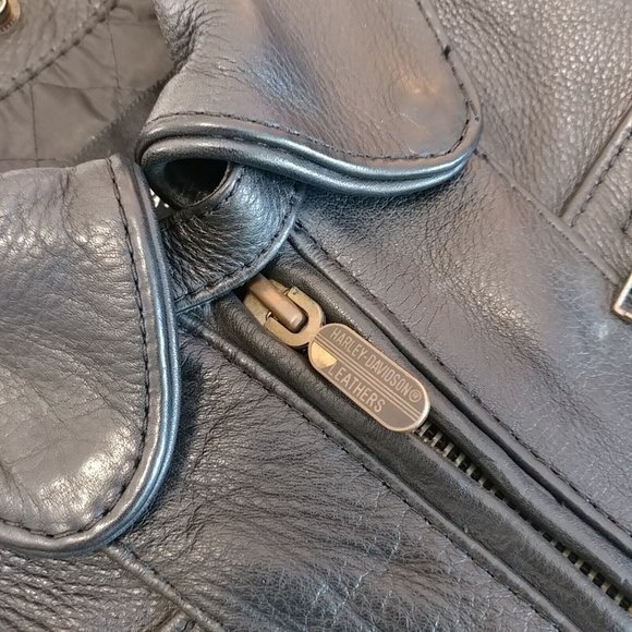 Women's 40 Harley-Davidson Vintage Leather Jacket No Liner - Picture 4 of 8